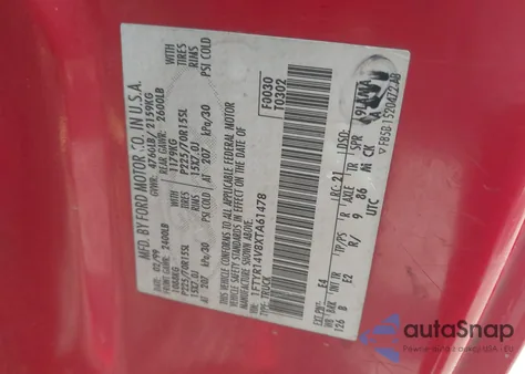 1999 Ford Ranger Xl/Xlt из США, поврежденный, VIN 1FTYR14V8XTA61478